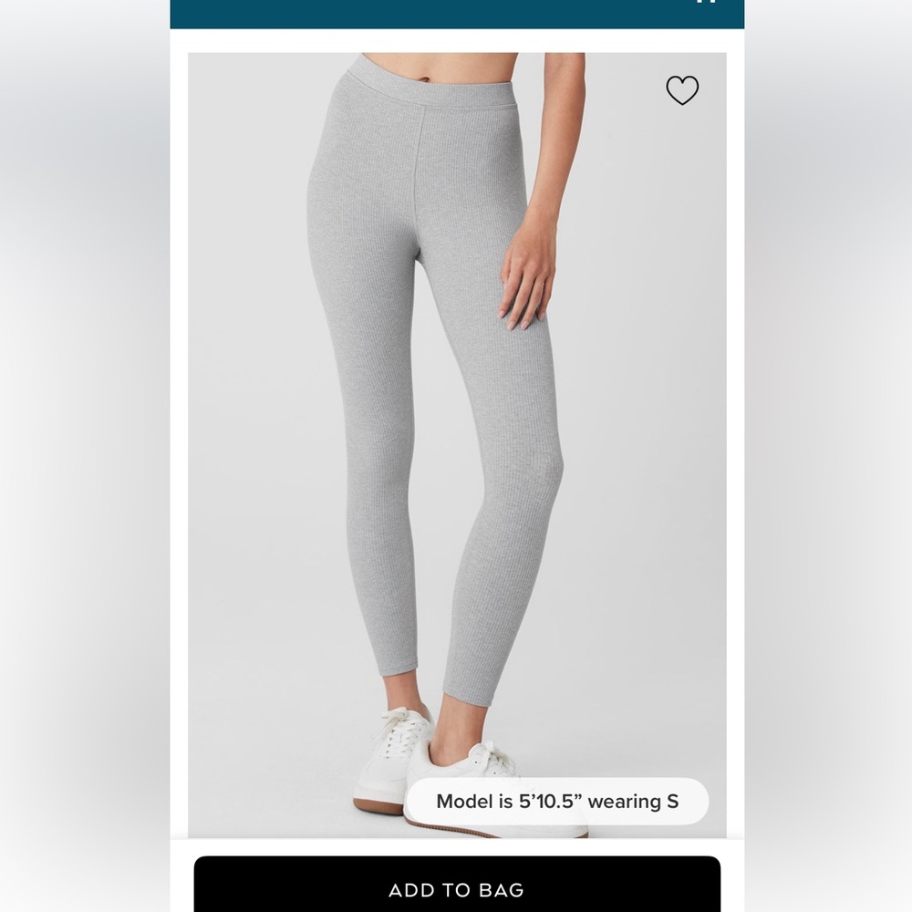ALO Yoga Women's Light Gray High-Rise Leggings